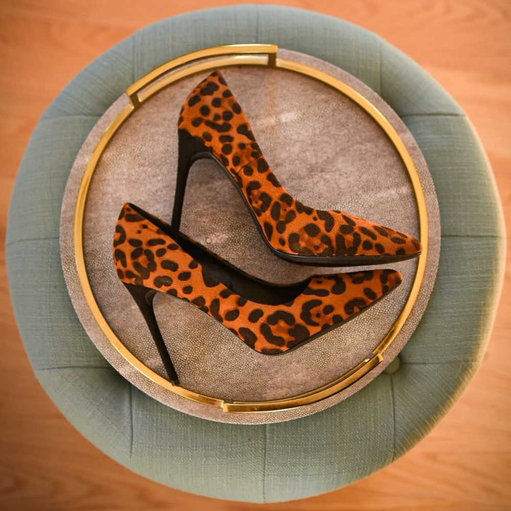 Lulu’s Verra Leopard Suede Pumps
